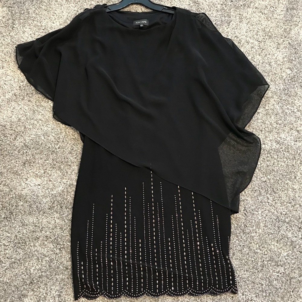 Xscape Cape dress short black
